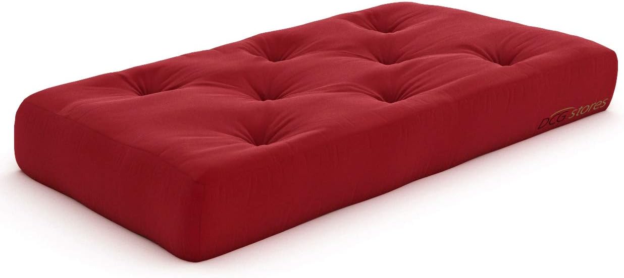 Nirvana Futons Plush, Comfortable 8-Inch Full Futon Mattress, Microfiber Fudge - Made in USA