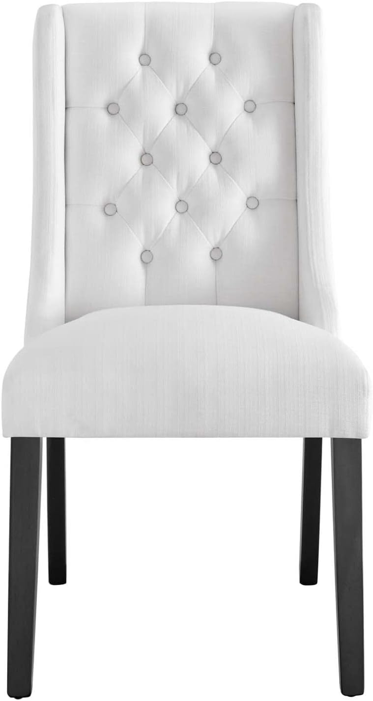 Modway Baronet Modern Tufted Upholstered Fabric Parsons Kitchen and Dining Room Chair in Beige
