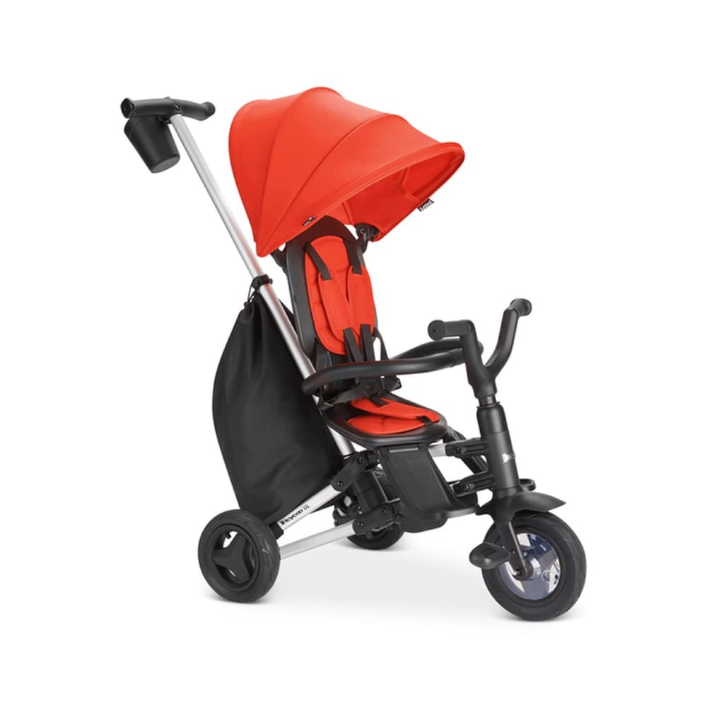 Joovy Tricycoo 4.1 Kids Tricycle with 4-Stages Featuring Extra-Wide Front Tire, Removable and Adjustable Parent Handle, Safety Harness