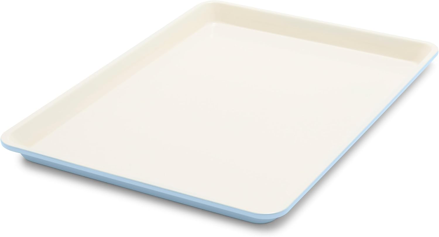 GreenLife 13" x 9" Quarter Sheet Baking Pans, 2 Piece Bakeware Set, PFAS-Free Ceramic Nonstick Rectangular Cookie Trays, Oven Safe to 450°F