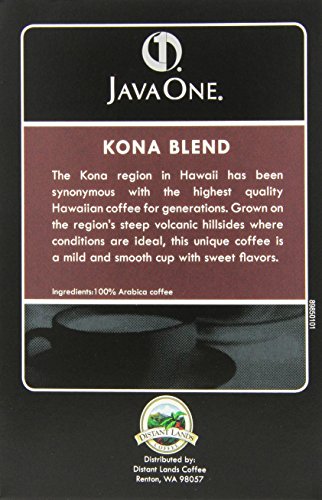 Java One Kona Blend, Light Roast Coffee, 12-Count Pods , 3.3 Oz (Pack of 6)