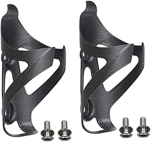 Water Bottle Cage, 3k Matte Full Carbon Fiber Lightweight and Strong Bicycle Water Bottle Holder Bike Cages Brackets - 1 Pcs