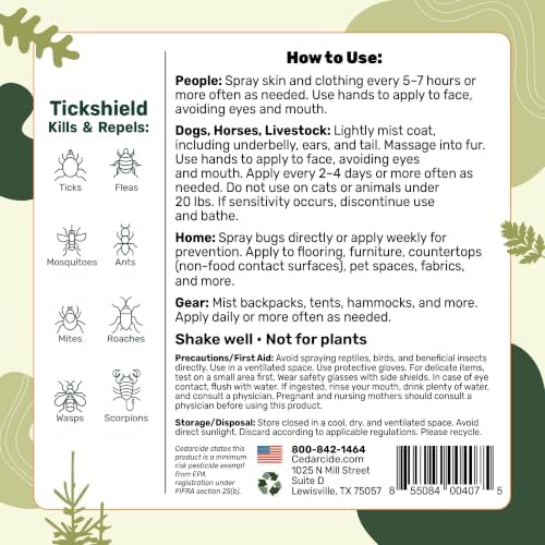 Tickshield Extra-Strength Bug Spray | Our Original Formula with an Extra Kick | for People, Gear, & Animals Over 20 Lbs (Pint)