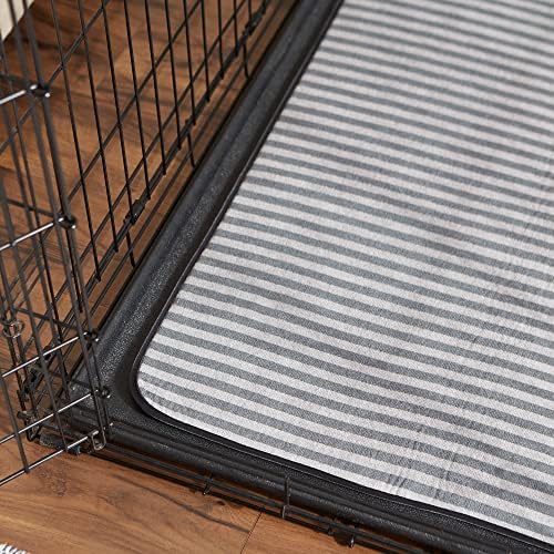 Bone Dry Striped Pet Cage Mat, XX-Large - 30 x 45, Gray