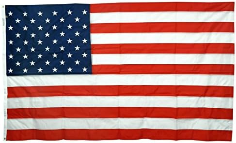5x8' Battle-Tough® US Flag, Durable All-Weather Nylon American Flag, Sewn Stripes and Embroidered Stars for Outside, Made in USA by Gettysburg Flag Works