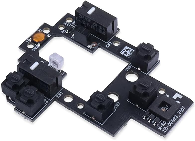HUYUN Mouse Switch Button Micro Switch Board with Mice Feet Sticker Replacement for Logit G604 Wireless Gaming Mouse (D2FC-F-7N 20M)