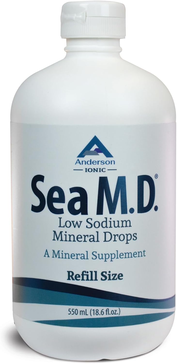 Anderson Sea M.D. Concentrated Trace Mineral Drops, 79 Trace Minerals with Magnesium, Sodium and Chloride Electrolytes - Supports Hydration, Energy, Muscles and Bone Health - 4 Fl Oz, 60 Servings