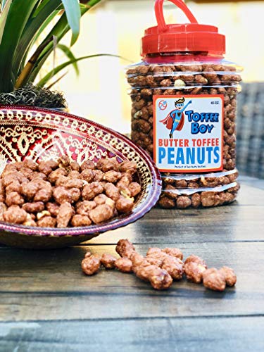 Toffee Boy's Butter Toffee Peanuts - 45 Oz Jar - Family Recipe, Fresh and Hand Cooked, Gluten Free, Real Ingredients, No Preservatives, The PERFECT Holiday Gift