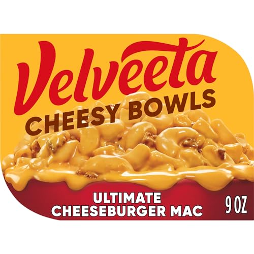 Velveeta Microwave Meal, Cheesy Bowls Ultimate Cheeseburger Mac, 9 oz Tray