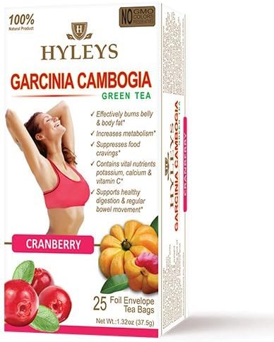 HYLEYS Tea Garcinia Cambogia Green Tea 5 Flavors Assortment - 25 Tea Bags