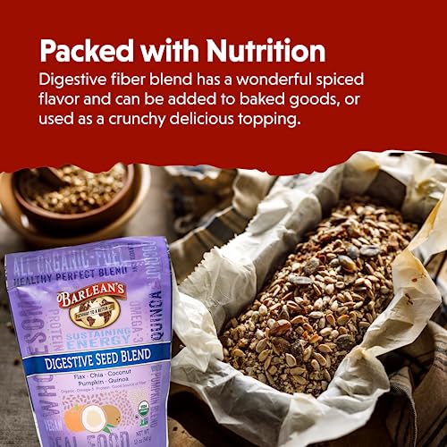 Barlean's Forti-Flax Organic Ground Flaxseed, Omega-3 Fiber, 16oz, 2-Pack | Ground whole raw flax seeds, Lignans, ALA omega-3, Fiber, Non-GMO, Vegan, For smoothies, baking, oatmeal & yogurt