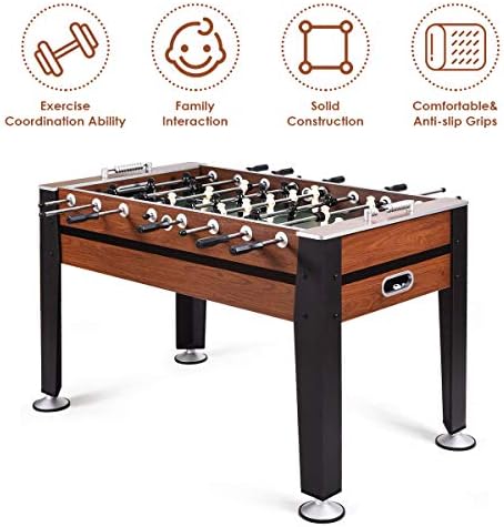 Goplus 54" Foosball Table, Soccer Game Table Competition Sized Football Arcade for Adults, Kids, Indoor Game Room Sport
