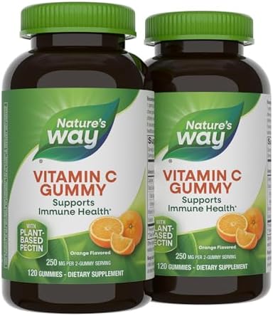 Nature's Way Vitamin C Gummies, 250 mg per Serving, Orange, 120 ct