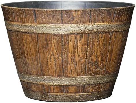 20.5" Jameson Whiskey Barrel with Drainage in Kentucky Walnut