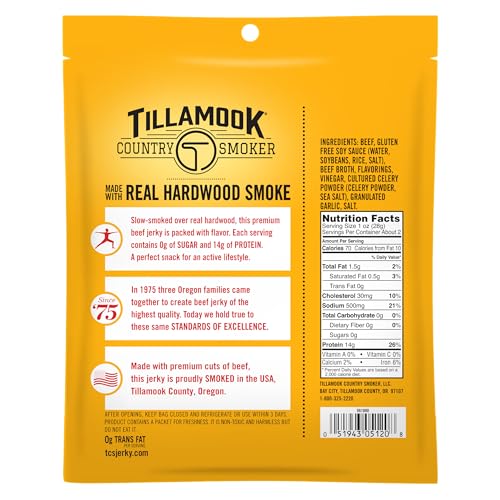 Tillamook Country Smoker Zero Sugar Keto Friendly Beef Jerky, Original, 2.2 Ounce