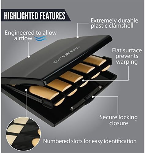 Protec Alto/Tenor Saxophone 10-Count Reed Case, Black, Model A251