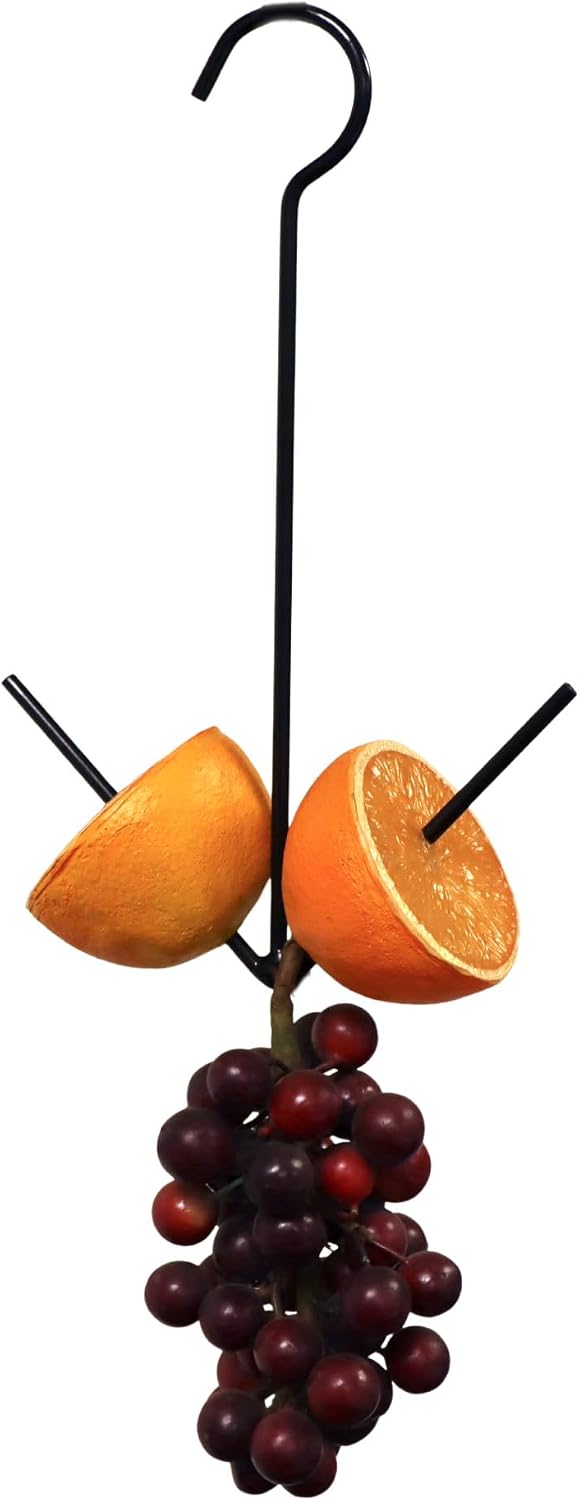 Oriole Orange Fruit Holder | Simple Hanging Bird Feeder with Hook - Made in USA