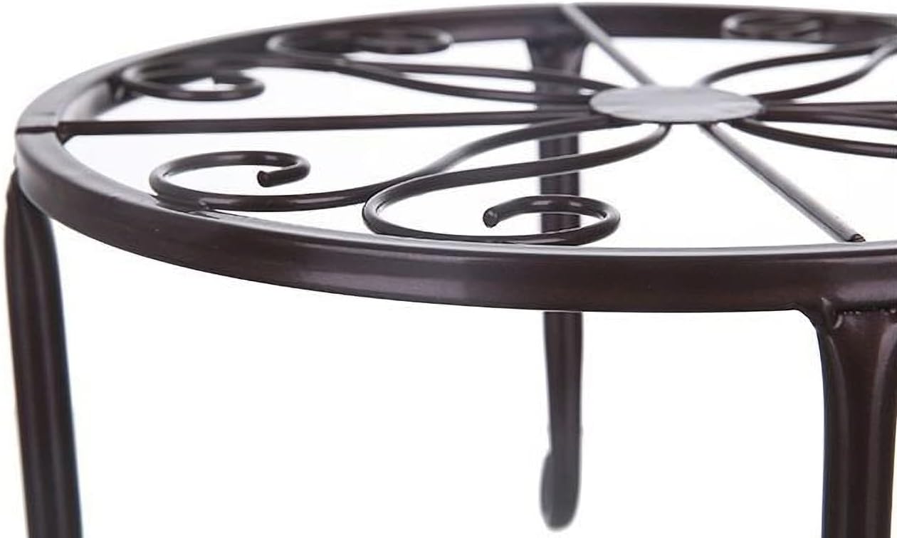 Tosnail 4 Pack Metal Plant Stand, Planter Support Rack, Plant Pot Stands, Planter Holder Heavy Duty, Rust Proof Iron Potted Plant Flower Pot Stand for Indoor Outdoor Garden Patio, Black, 9 Inch