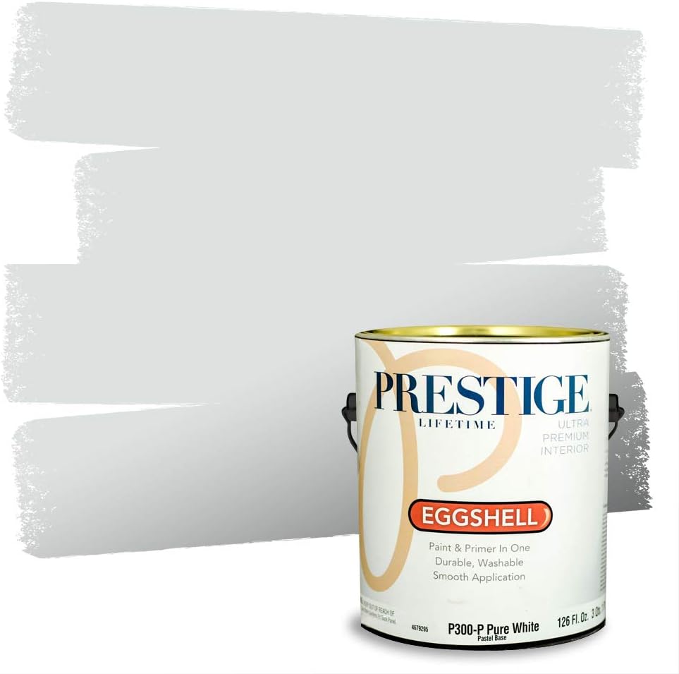 PRESTIGE Paints Exterior Paint and Primer In One, 1-Gallon, Satin, Comparable Match of Sherwin Williams* Tricorn Black*