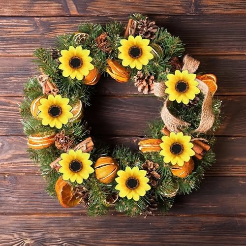 25PCS Fake Sunflowers Heads, 2.8" Artificial Silk Flowers | DIY Crafts Wedding Home Decor, Birthday Party Floral Supplies, Bright Yellow Blooms
