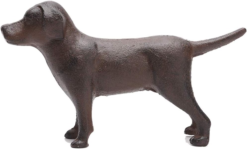 BRASSTAR Cast Iron Labrador Dog Statue Indoor Outdoor Decor