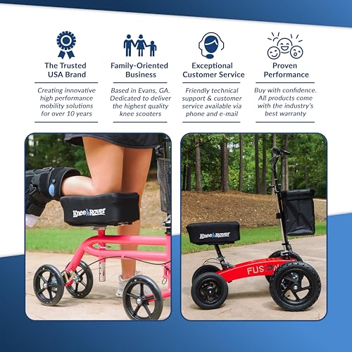 KneeRover Memory Pad Knee Scooter Pad Cover Cushion Accessory | Removable Cover, Comfortable Memory Foam Cushion Insert, Fits Most KneeRover Models