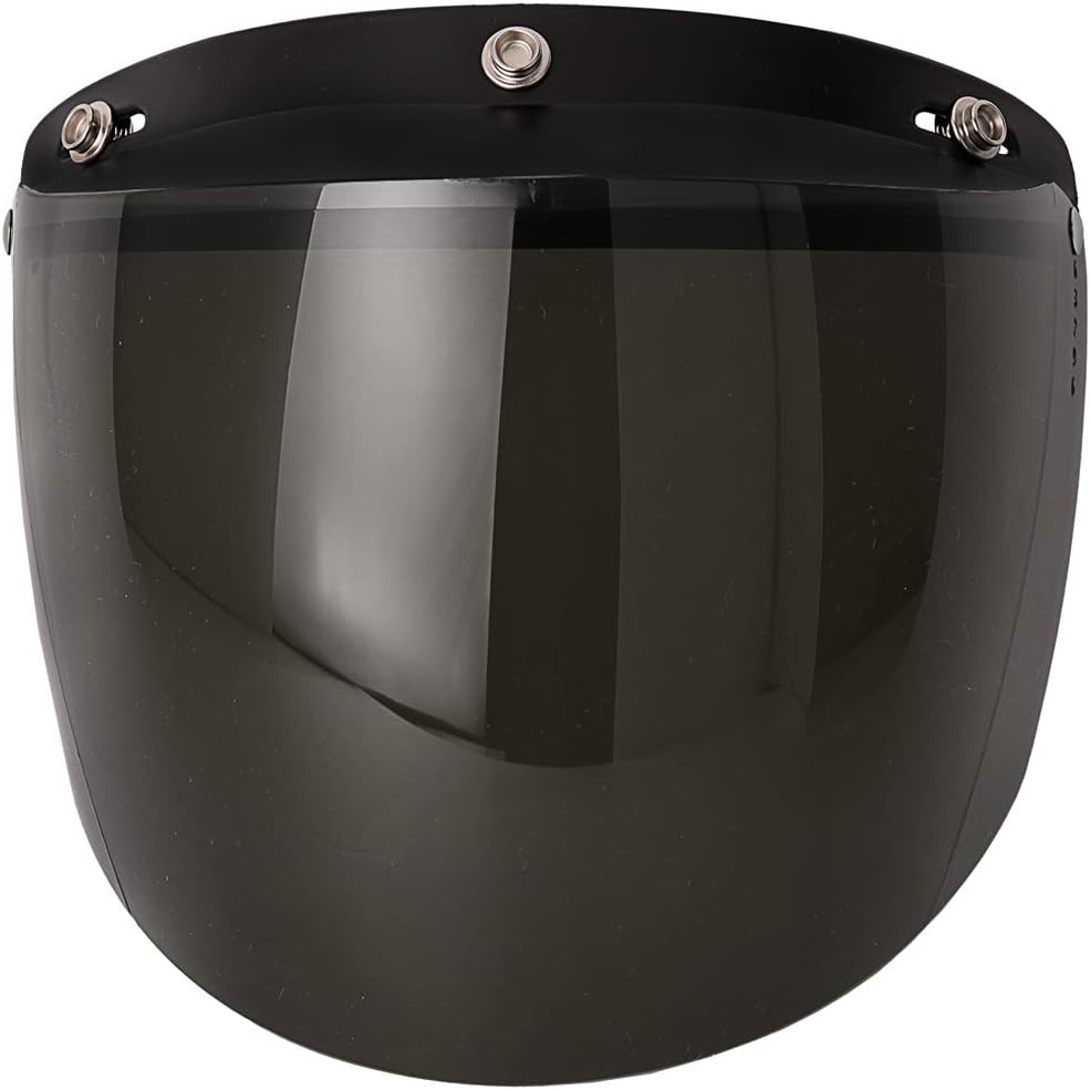 3-Snap Flip Shield Visor for Motorcycle Helmets (Clear)