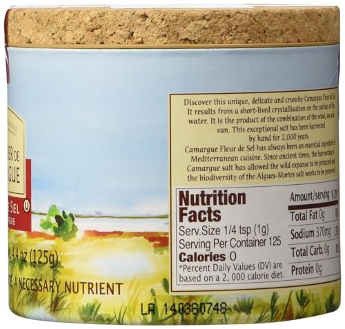 Le Saunier De Camargue | French Fleur Del Sel | Finishing Sea Salt, 4.4 oz (Pack of 4)