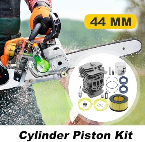 Anxingo 44mm Cylinder Piston Kit, Replacement for Stihl MS251 MS 251 Chainsaw 1143-020-1207 11430201207