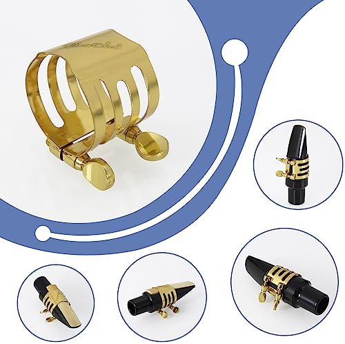 Tenor Saxophone Ligature Double Screws Gold Tenor Saxophone Ligature Fastener