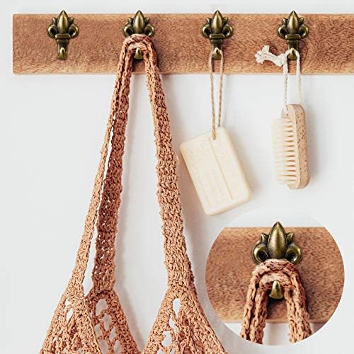 Hotop 20 Pieces Zinc Alloy Flower Push Pin Hangers Pin Hook,Lotus