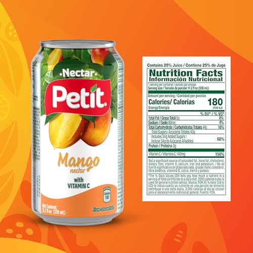 Petit Pineapple Nectar, 330 ml Cans (Pack of 24) – Refreshing Tropical Fruit Juice Beverage
