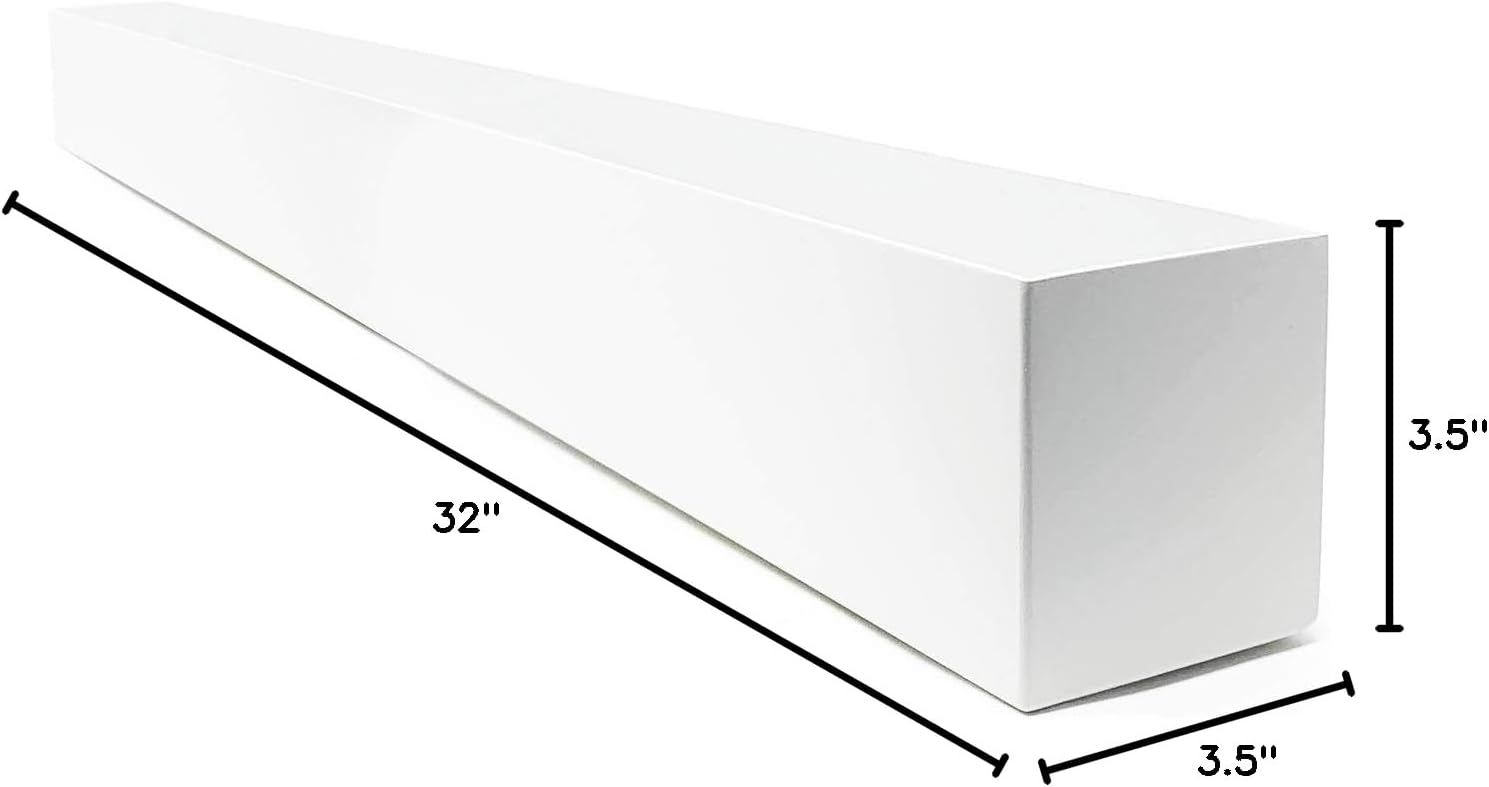 Buhbo Modern Metal Trough Rectangle Planter 32 inch, White