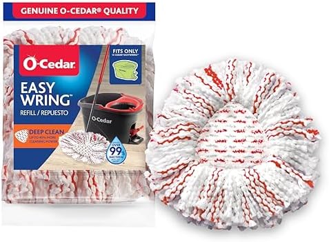 O-Cedar EasyWring Spin Mop Microfiber Refill (Pack of 4)