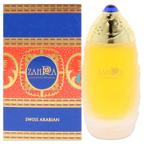 Swiss Arabian Zahra - Luxury Products From Dubai - Long Lasting And Addictive Personal Perfume Oil Fragrance - A Seductive Signature Aroma - 1 Oz