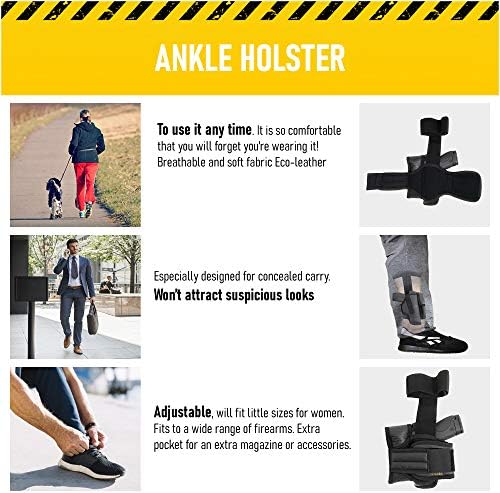 Houston Gun Holsters Ankle Holster, Glk 26/27, 33, Right Hand