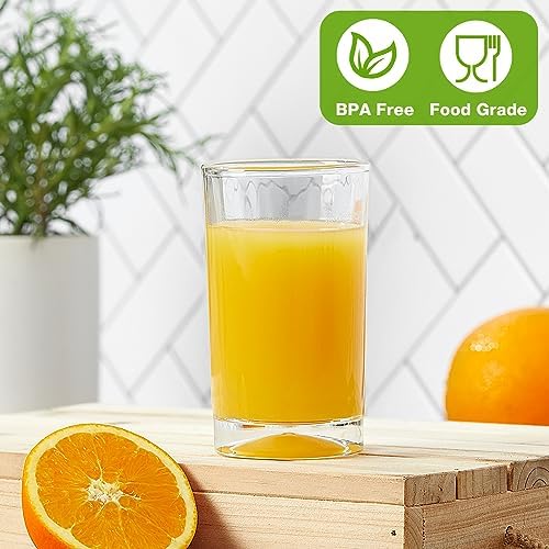 Mfacoy Small Juice Glasses Set of 6, 5.5-ounce Glass Cups, Heavy Base Small Drinking Glass Set, Clear Cups, Thick and Durable Shot Glasses