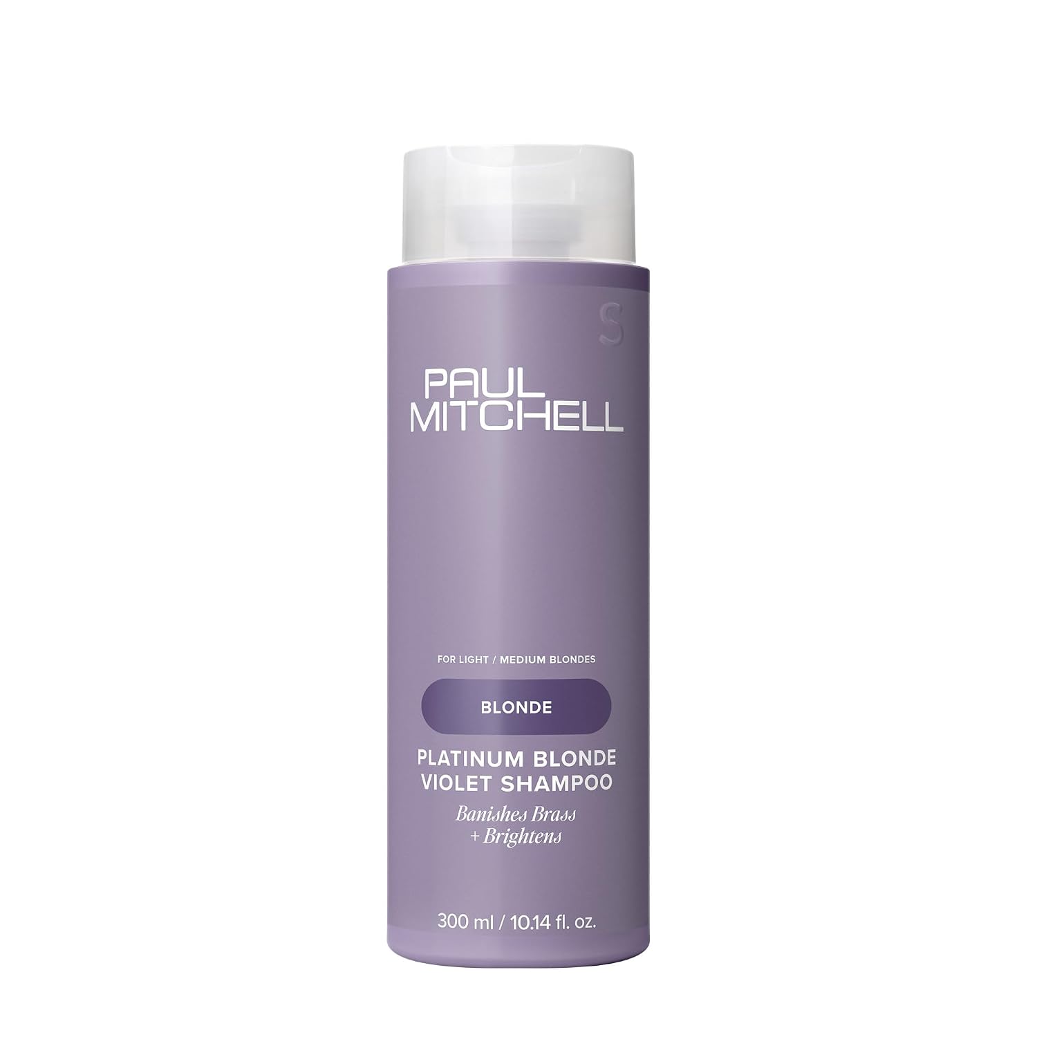 Paul Mitchell Platinum Blonde Violet Shampoo, Banishes Brass + Brightens, Ideal for Light to Medium Blonde, Silver, Gray or White Hair