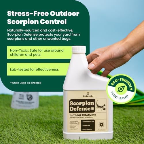 Cedarcide Scorpion Shield (Quart) Indoor Cedar Oil Pest Control Spray - Kills & Repels Scorpions and Other Pests Guaranteed - Pet Safe