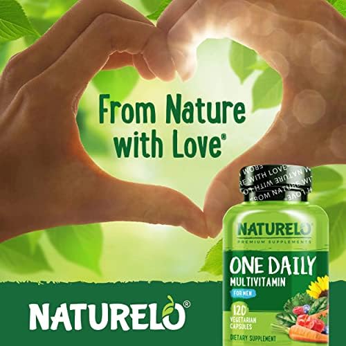 NATURELO One Daily Multivitamin for Men, 120 Vegetarian Capsules One Daily Multivitamin for Women, 120 Vegetarian Capsules Bundle - 4 Month Supply
