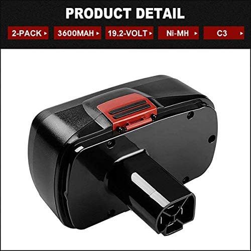 2 Packs 3.6Ah C3 Battery Replacement for Craftsman 19.2V Battery DieHard C3 | Compatible with Craftsman 19.2 Volt Battery 315.115410 315.11485 130279005 1323903 120235021 11375 Cordless Drills