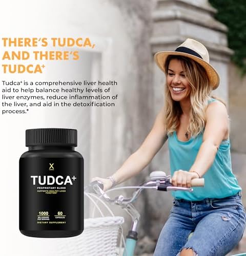 HUMANX TUDCA+ 1000mg Bile Salts Liver Support Supplement, Liver and Gallbladder Cleanse Supplement - Vegan