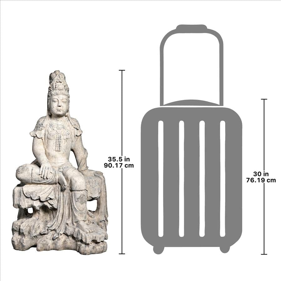 Design Toscano Neolithic Style Gaia Earth Mother Woman Indoor/Outdoor Garden Statue, 40 inches tall, Cast Stone Resin, Rough Stone Finish