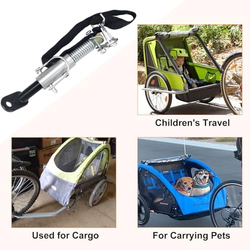 Bike Trailer Coupler Trailer Hitch Connector Axle Hitch Universal Fit for Child Pet Cargo Bike Trailers,Black Adapter Accessories by Sikawai