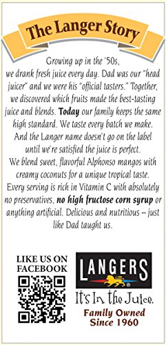 Langers Juice Pineapple Cocktail Juice, 15.2 Fl Oz (Pack of 12)