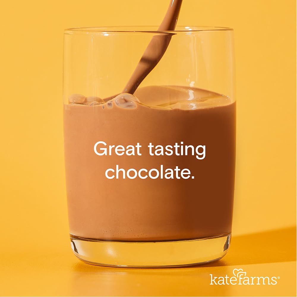 KATE FARMS Organic Nutrition Shake, Chocolate, 16g Protein, 12 Pack