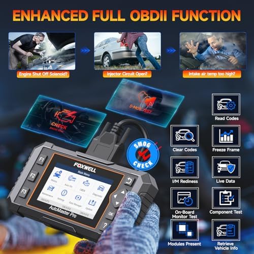 2026 FOXWELL NT614 Elite OBD2 Scanner, 4 Systems, 5 Resets Code Reader