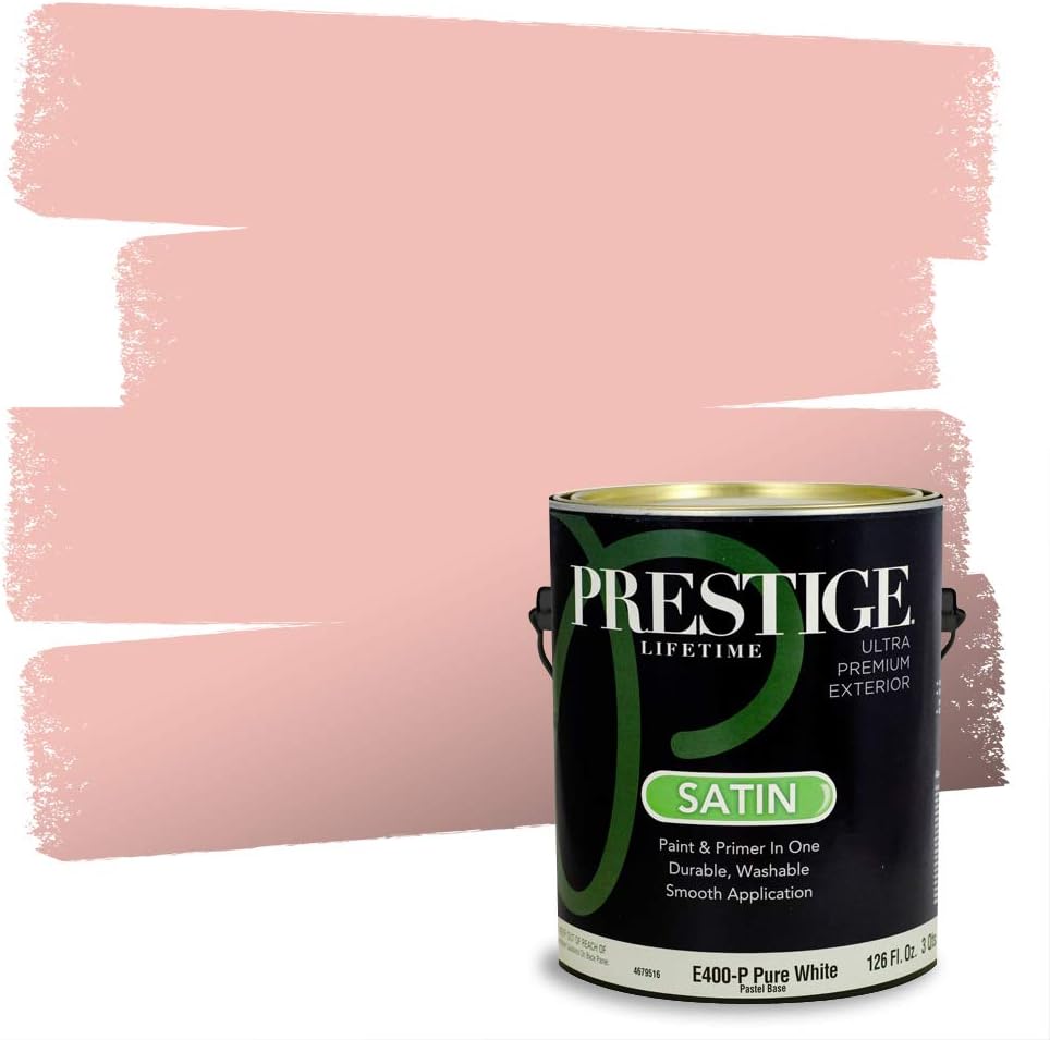 PRESTIGE Paints Exterior Paint and Primer In One, 1-Gallon, Satin, Comparable Match of Sherwin Williams* Real Red*