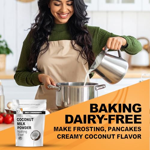 It's Just - Whole Milk Powder, 2lbs, rBST/rBGH Hormone Free, Shelf Stable, Just Add Water, Made in USA, Dry Milk Powder, 32oz