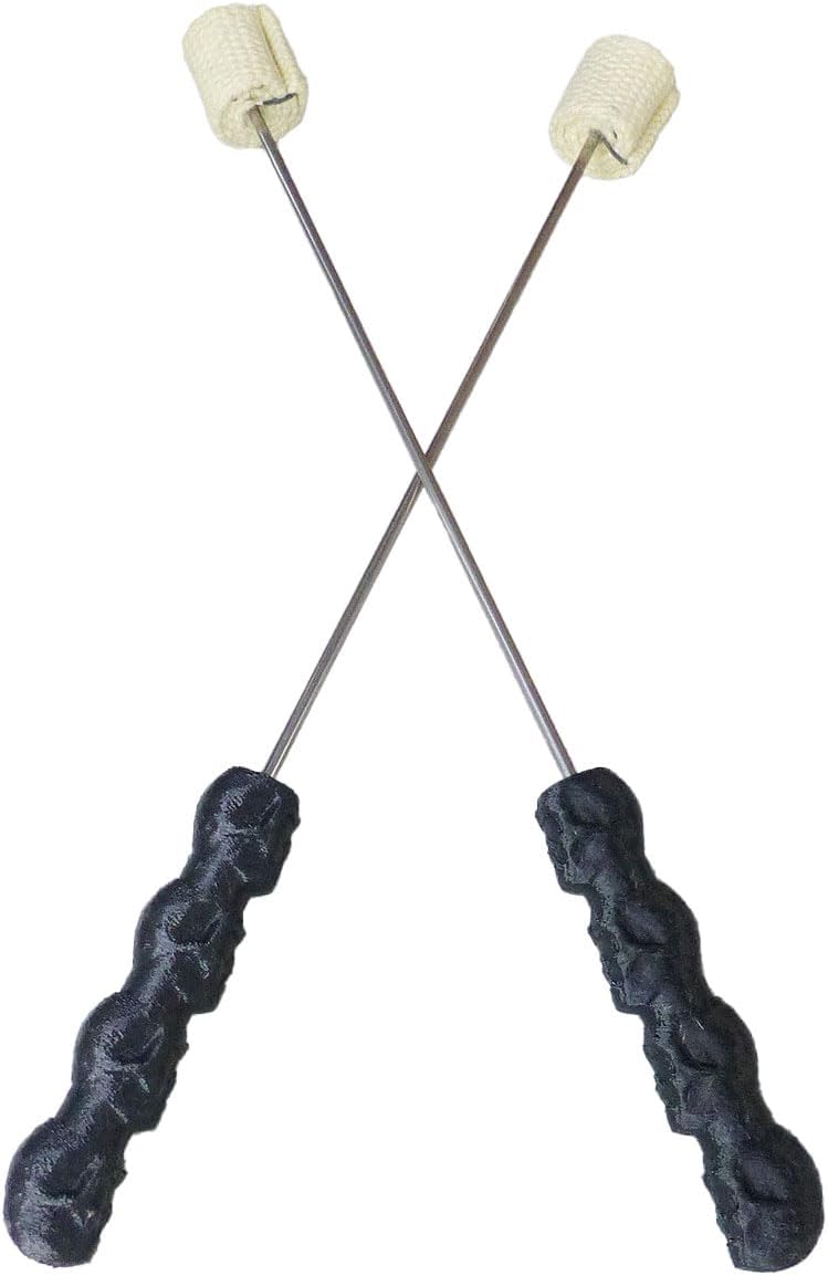 Fire Eating / Fleshing Torches - Rubber Grips, Stainless Steel Shaft, Wick made of Kevlar, By:Trick Concepts